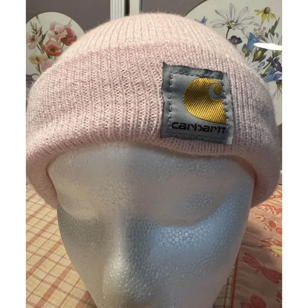 Carhartt Infant/Toddler Knit Cuffed Beanie Knit Stocking Cap‎ Winter Hat Pink